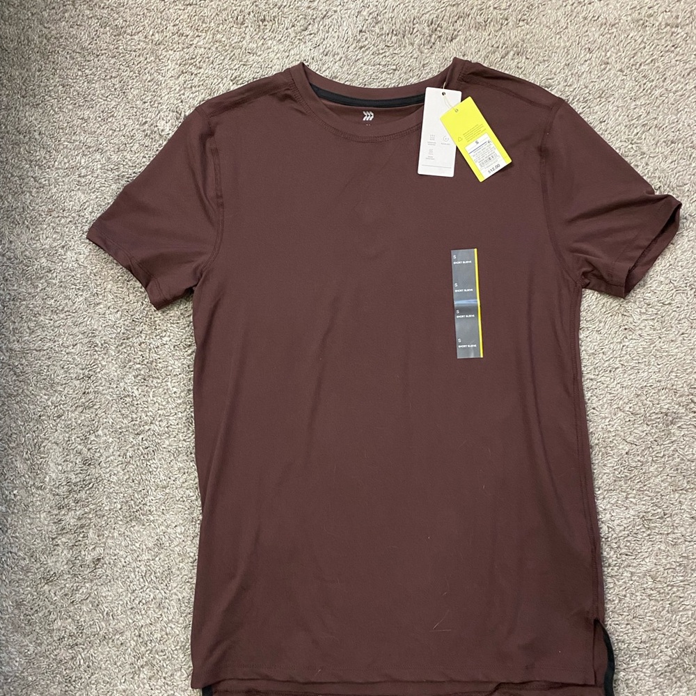 all in motion Men's Crew Neck Short Sleeve Tee — Dark Brown
